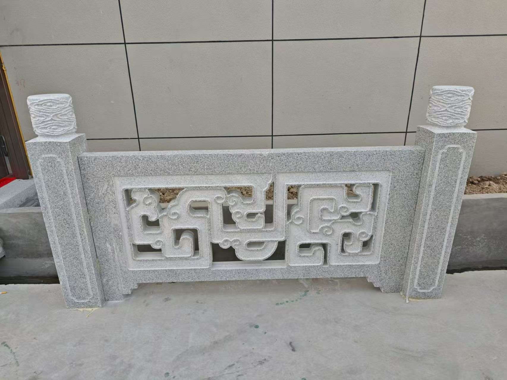 崇左芝麻白河道栏杆 桥栏杆