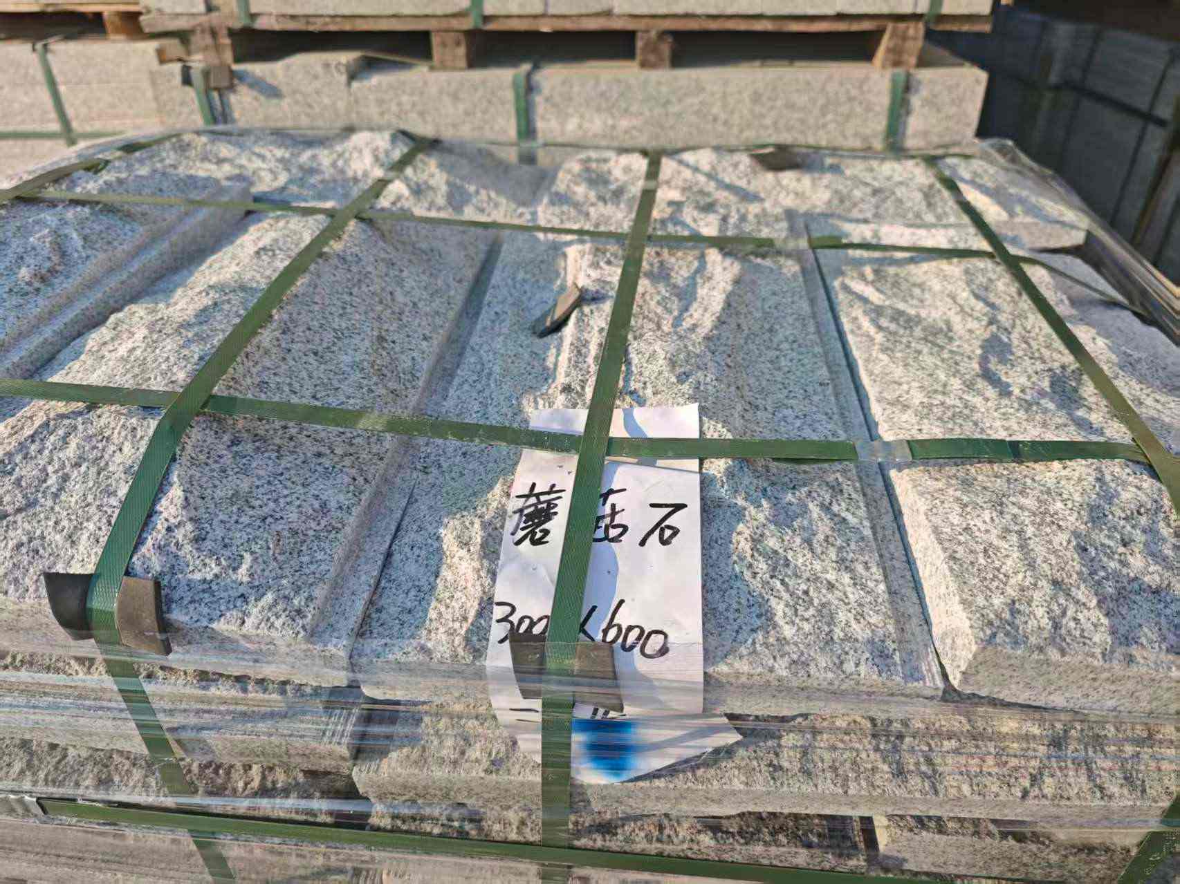 崇左芝麻白蘑菇石，自然面