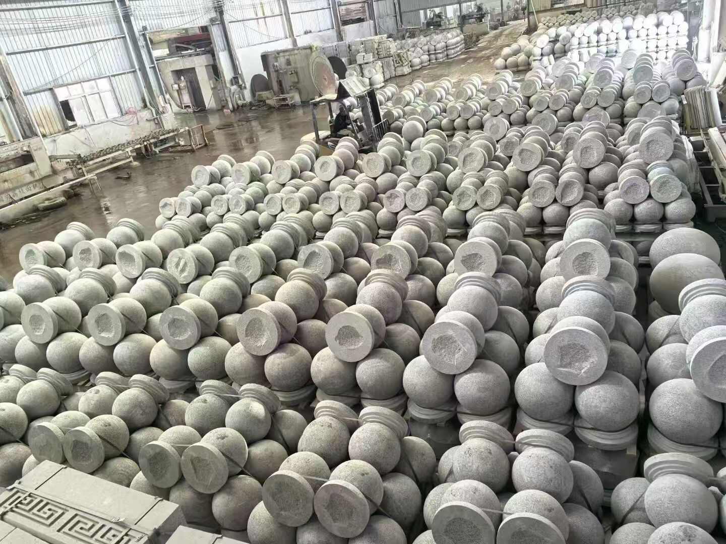 崇左芝麻白圆球 石球 挡车球